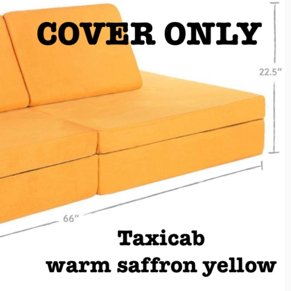 nugget couch COVER ONLY taxicab yellow saffron